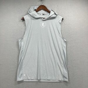 Perfect Game Sleeveless Hoodie Mens M Gray Performance Training Active Baseball